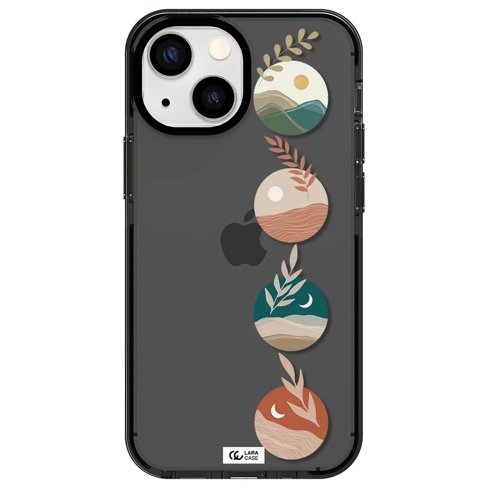 Natural Landscape Apple iPhone 13 mini impact Smoke Black Case