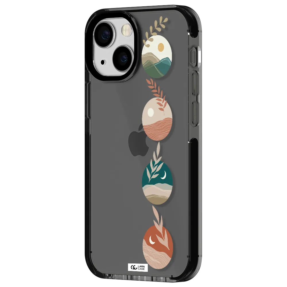 Natural Landscape Apple iPhone 13 mini impact Smoke Black Case