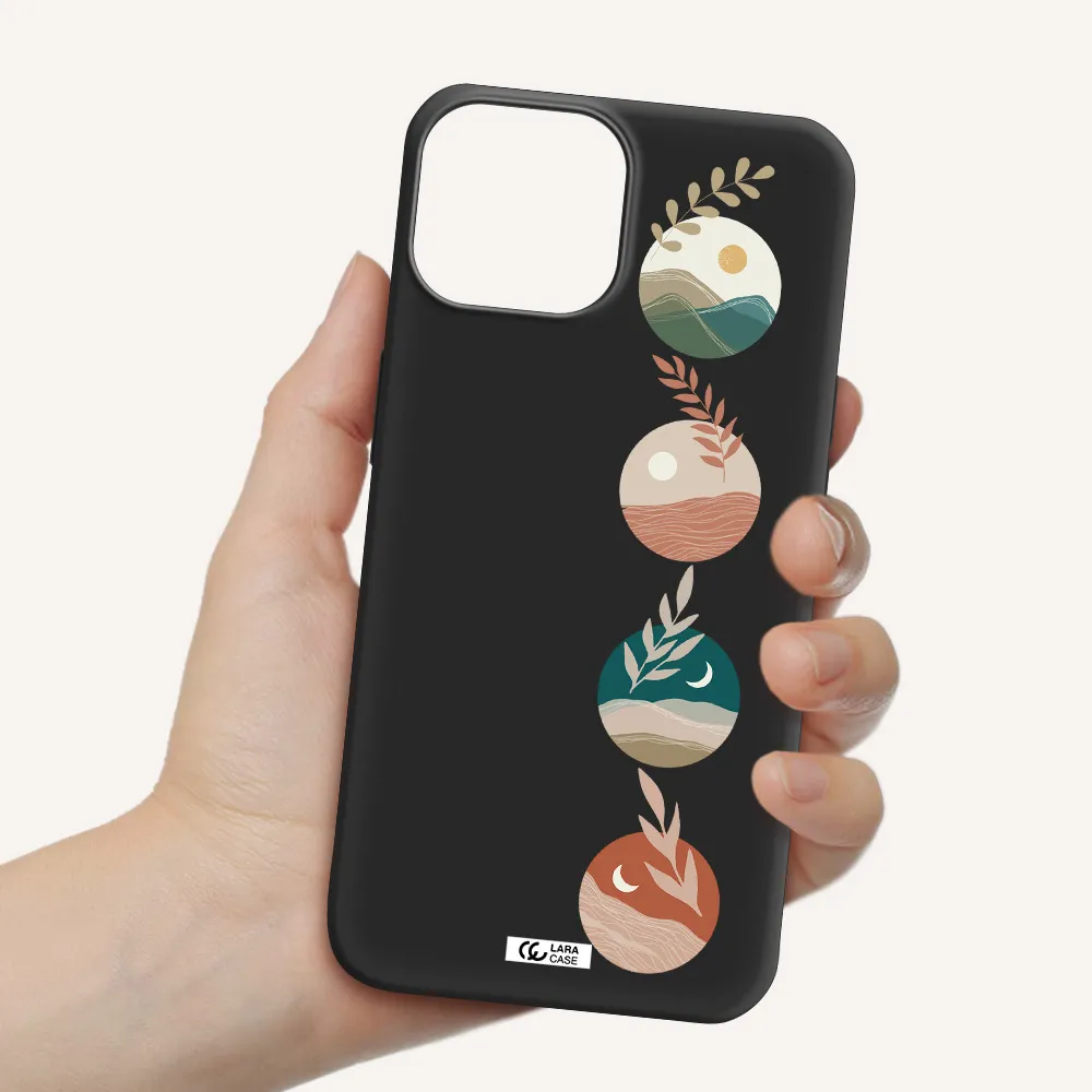 Natural Landscape Apple iPhone 13 Silicone black Case