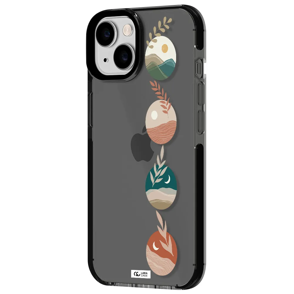 Natural Landscape Apple iPhone 14 impact Smoke Black Case