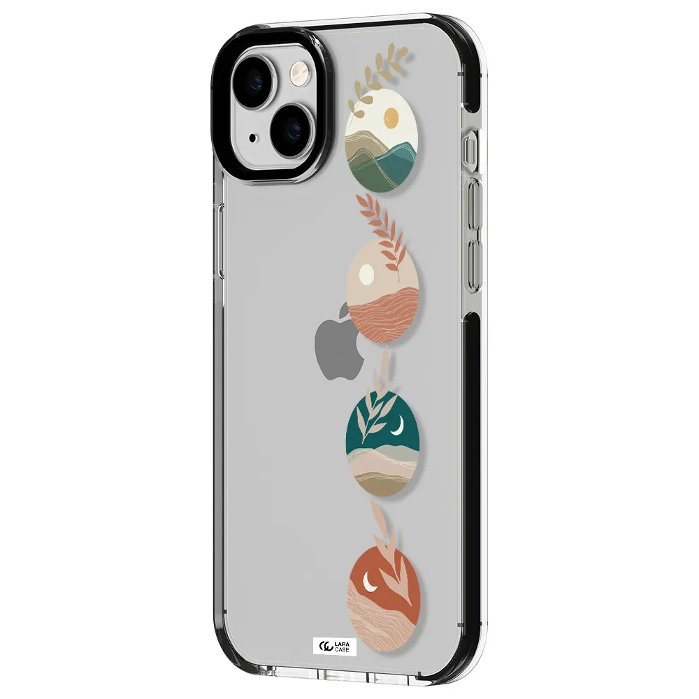 Natural Landscape Apple iPhone 14 plus impact black border Case