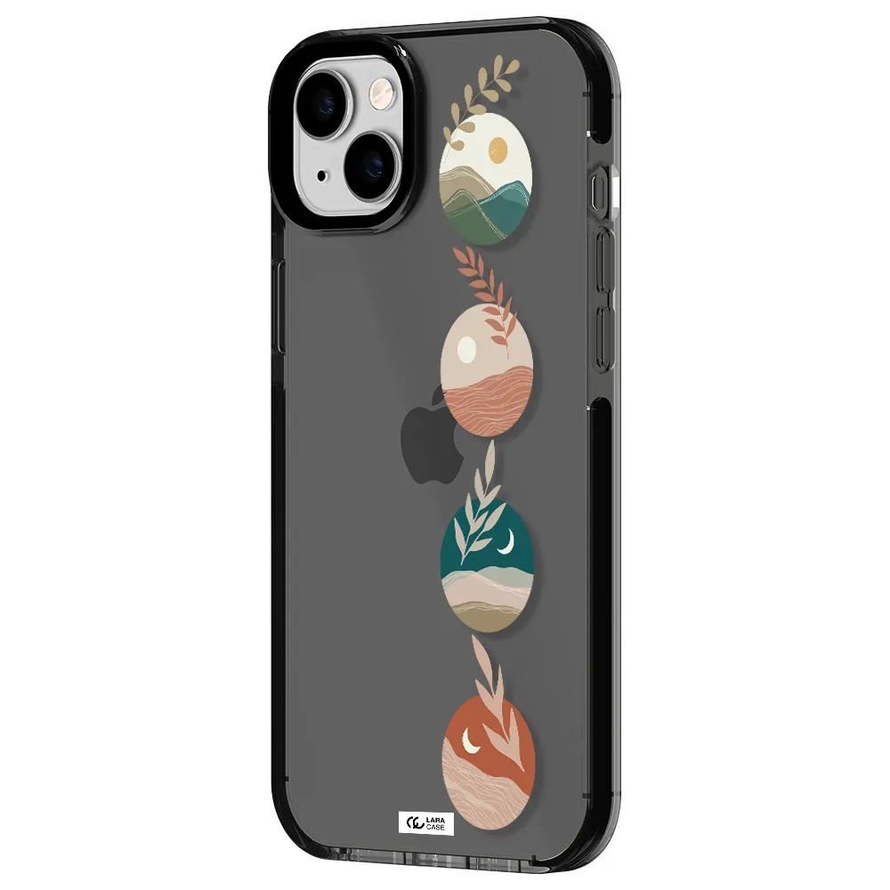 Natural Landscape Apple iPhone 14 plus impact Smoke Black Case