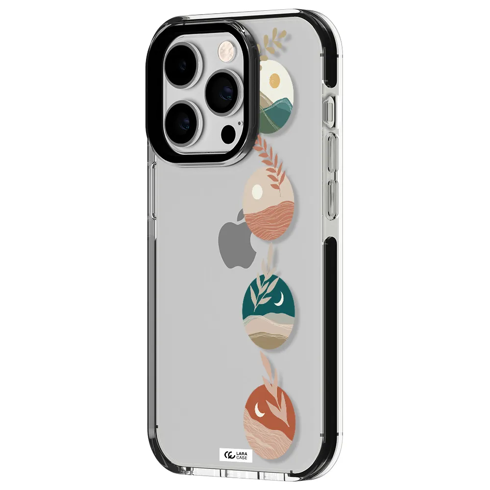 Natural Landscape Apple iPhone 14 pro impact black border Case