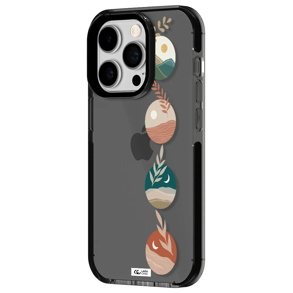 Natural Landscape Apple iPhone 14 pro impact Smoke Black Case