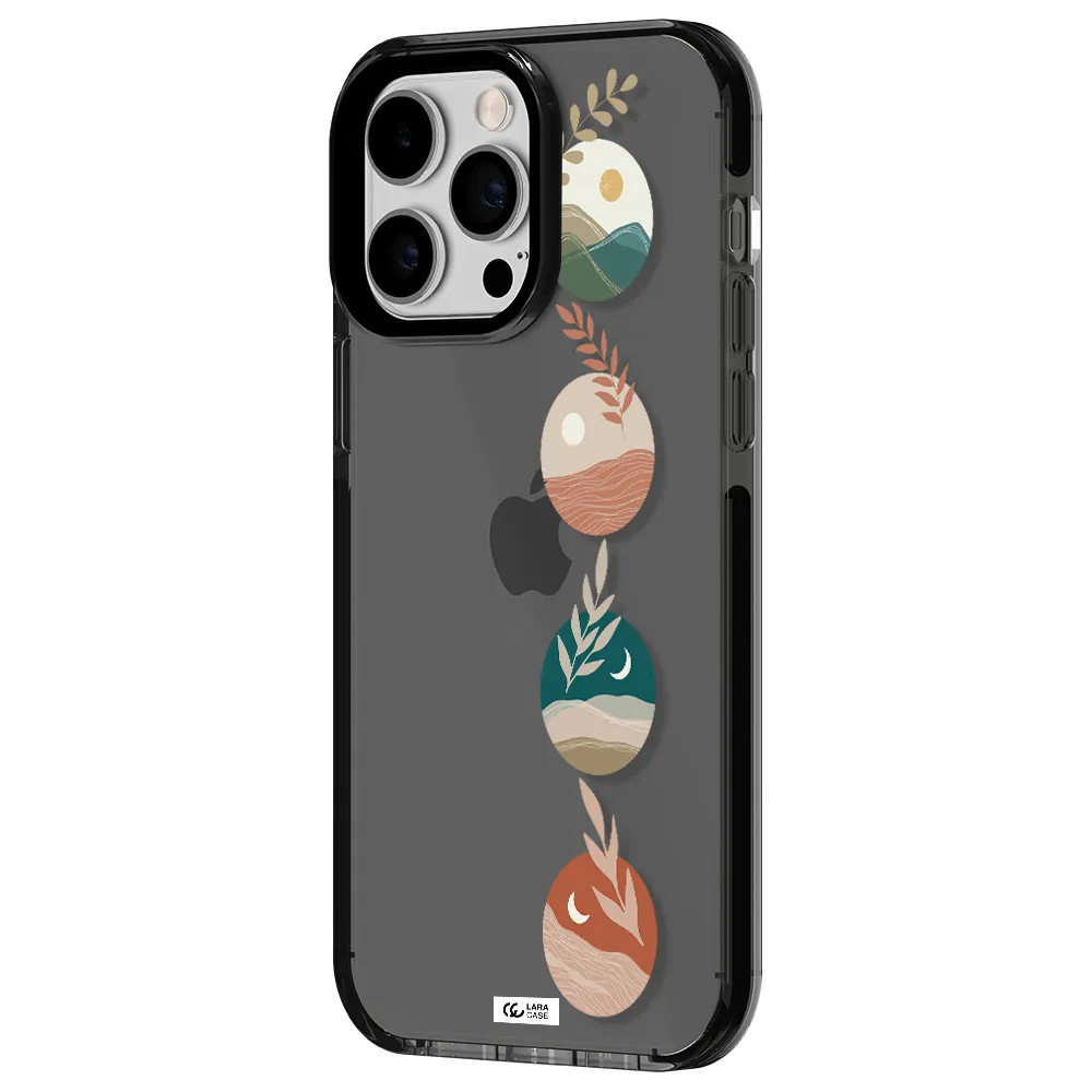 Natural Landscape Apple iPhone 14 pro max impact Smoke Black Case