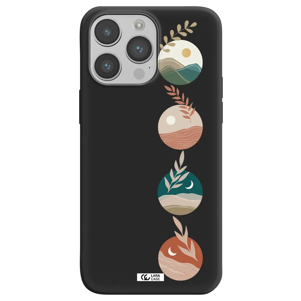 Natural Landscape Apple iPhone 14 pro Silicone black Case