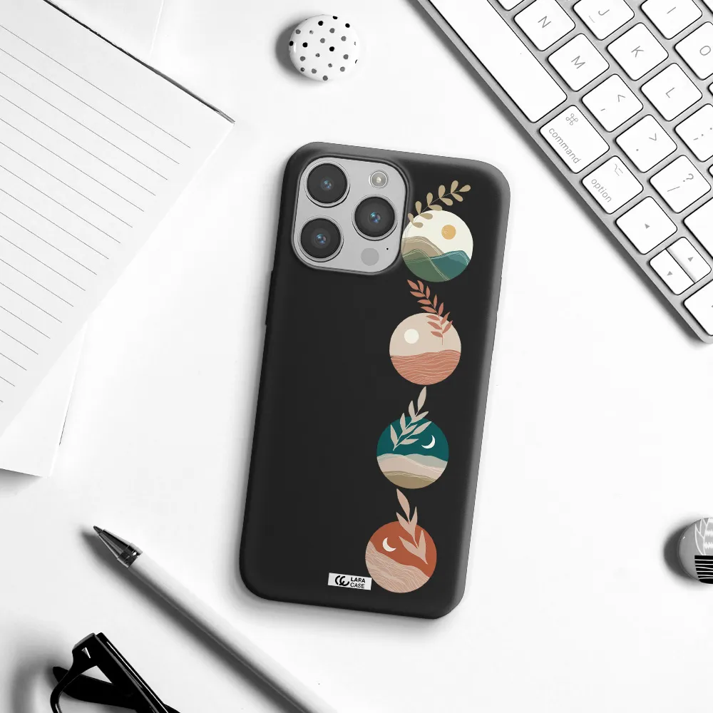 Natural Landscape Apple iPhone 14 pro Silicone black Case