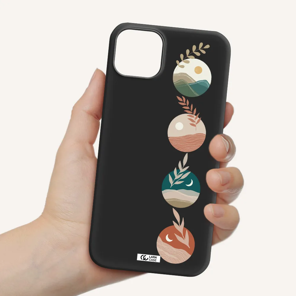 Natural Landscape Apple iPhone 14 Silicone black Case