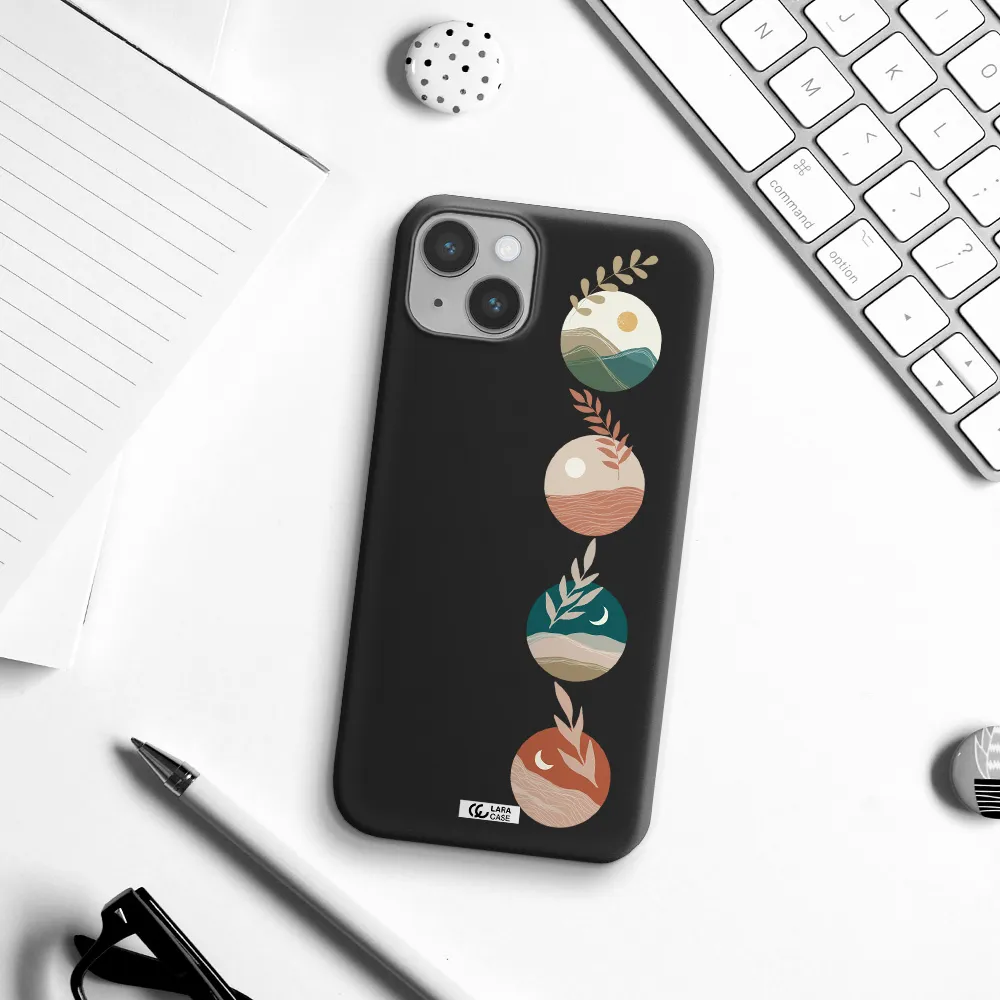 Natural Landscape Apple iPhone 14 Silicone black Case