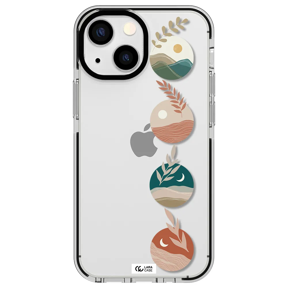 Natural Landscape Apple iPhone 15 impact black border Case