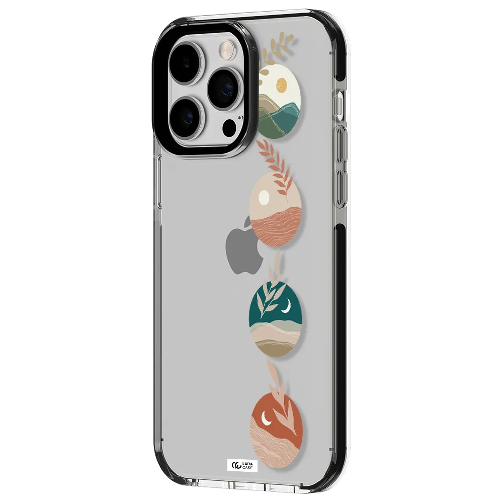 Natural Landscape Apple iPhone 15 Pro impact black border Case