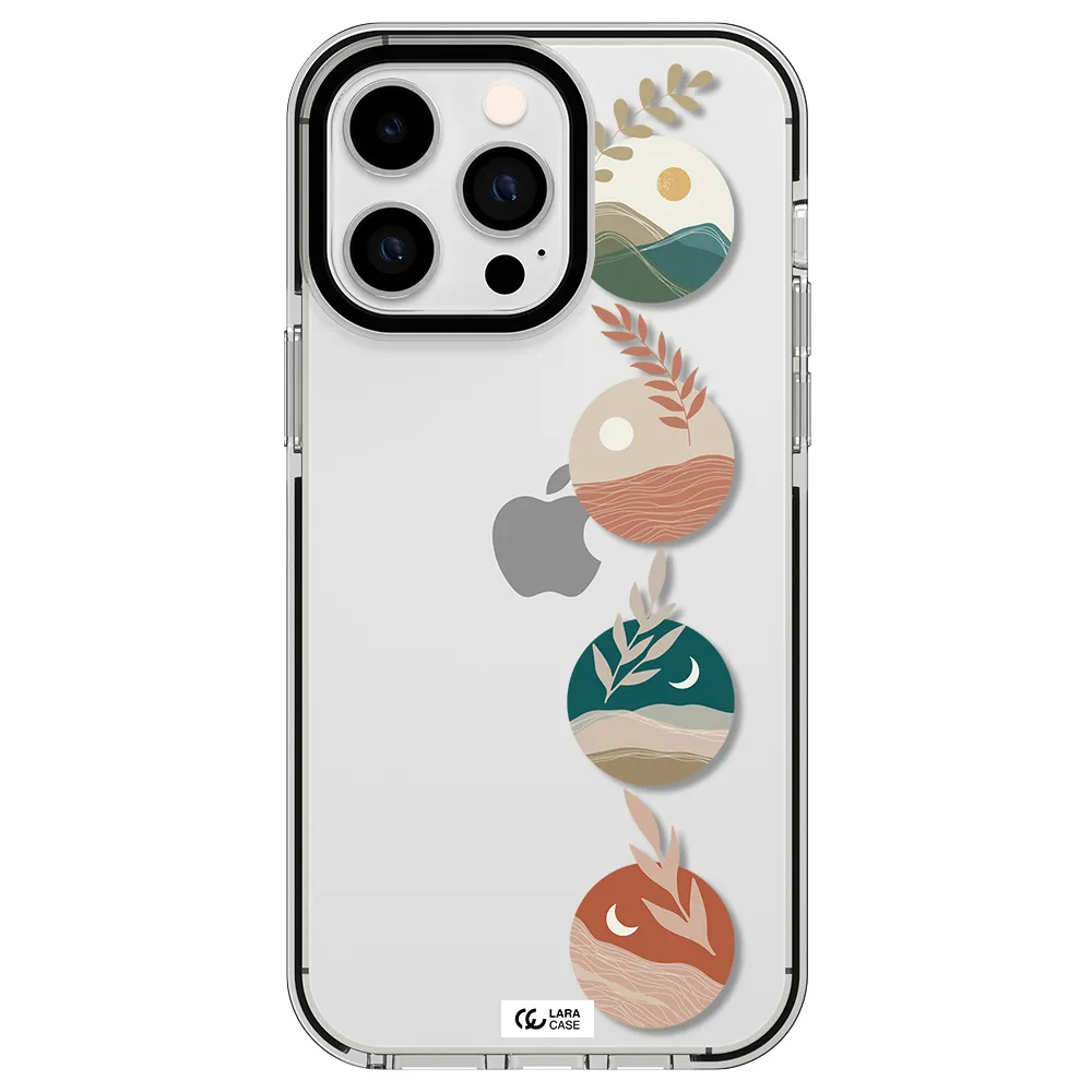 Natural Landscape Apple iPhone 15 Pro Max impact black border Case