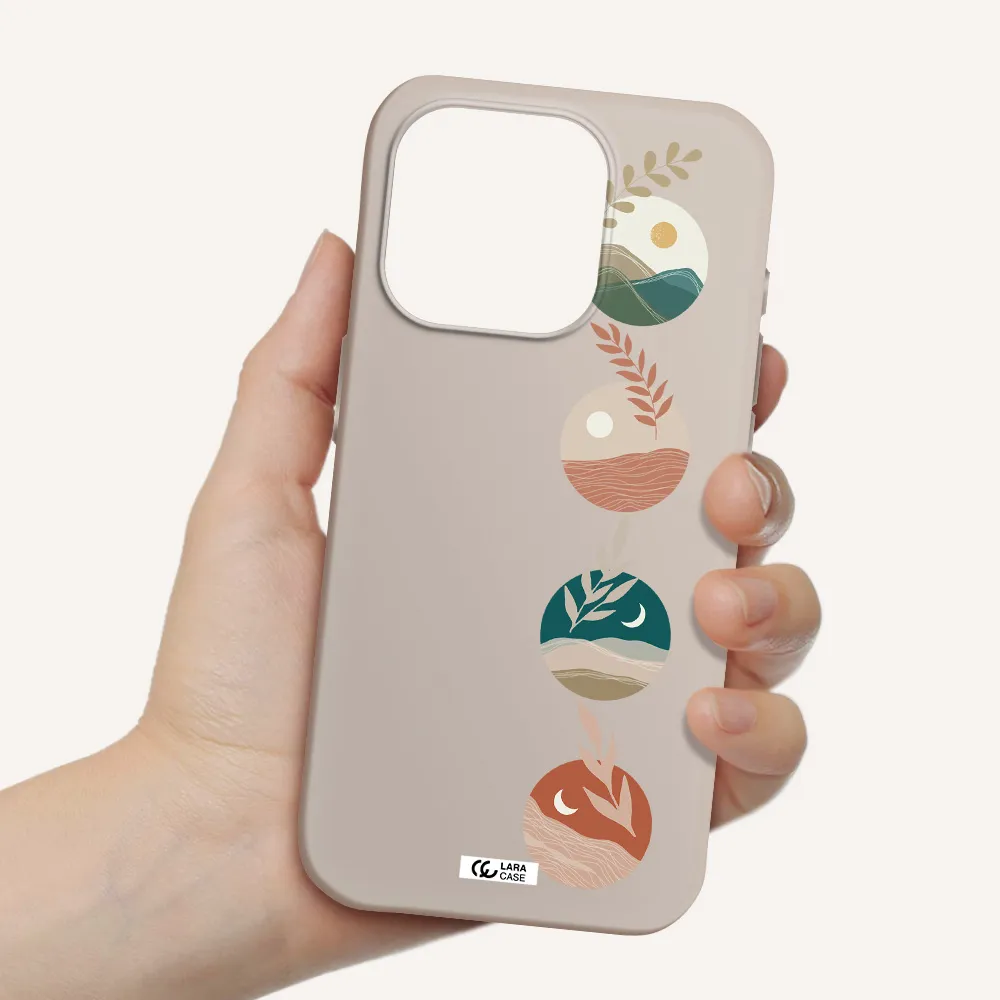 Natural Landscape Apple Iphone 15 Pro Silicone Stone Case