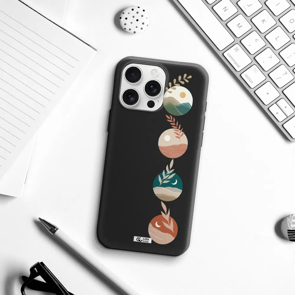 Natural Landscape Apple Iphone 16 Pro Max Silicone Black Case