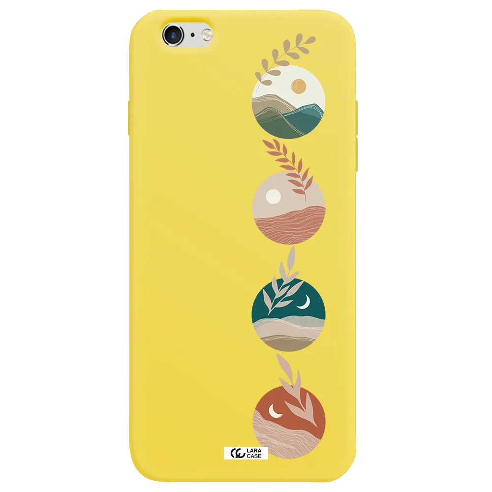 Natural Landscape Apple iPhone 6 plus Silicone canary yellow Case