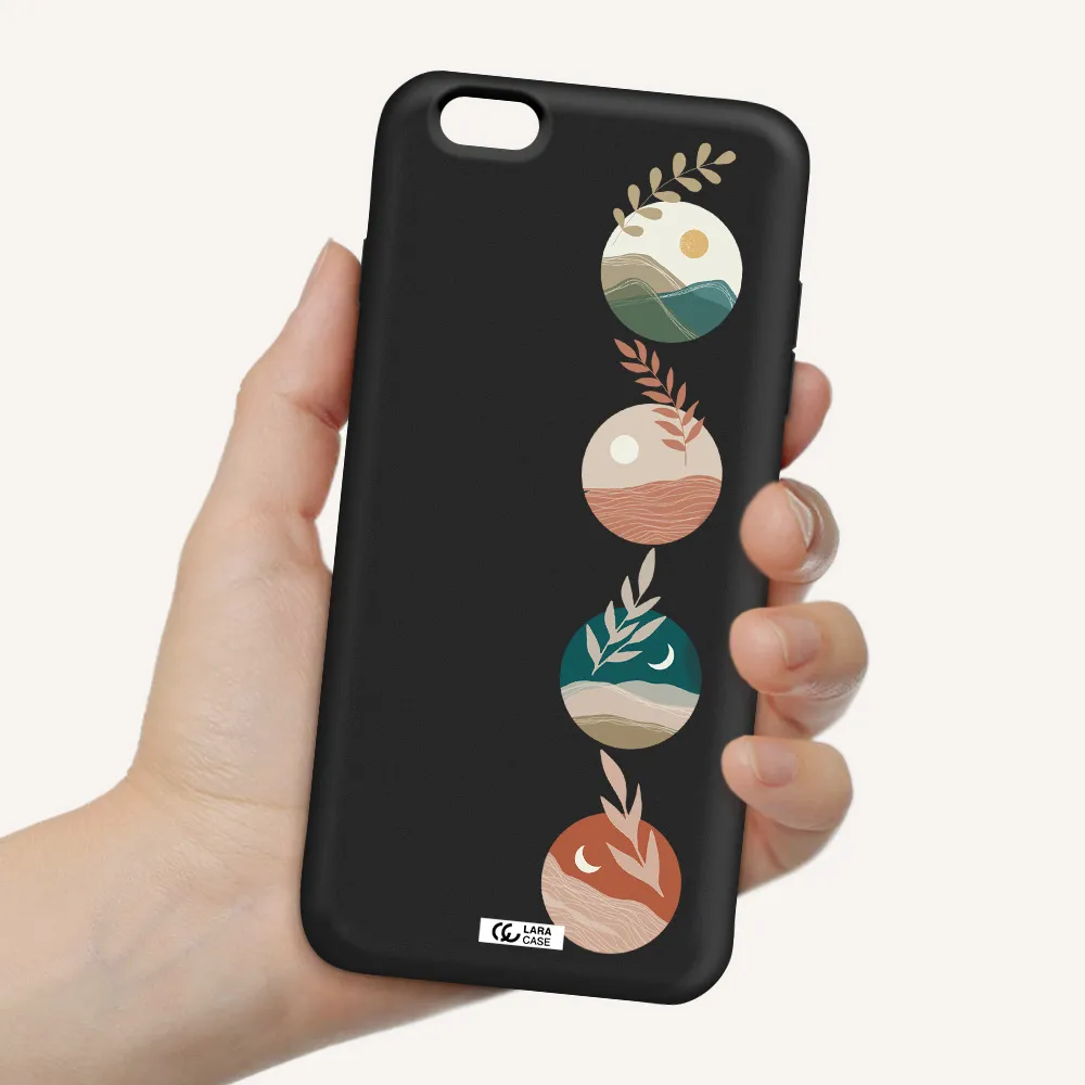 Natural Landscape Apple iPhone 6 s plus Silicone black Case