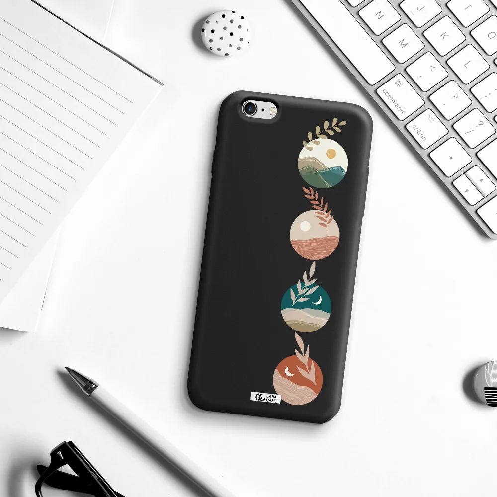 Natural Landscape Apple iPhone 6 s plus Silicone black Case