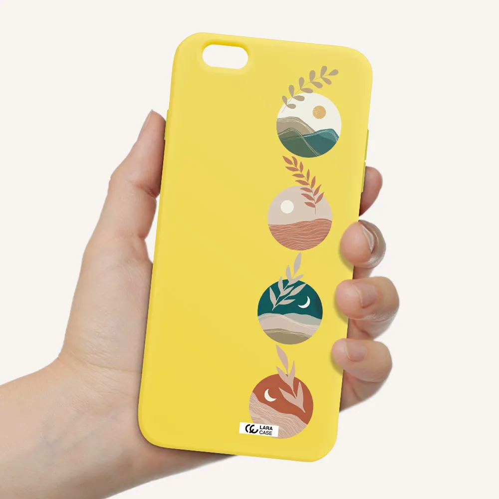 Natural Landscape Apple iPhone 6 s plus Silicone canary yellow Case