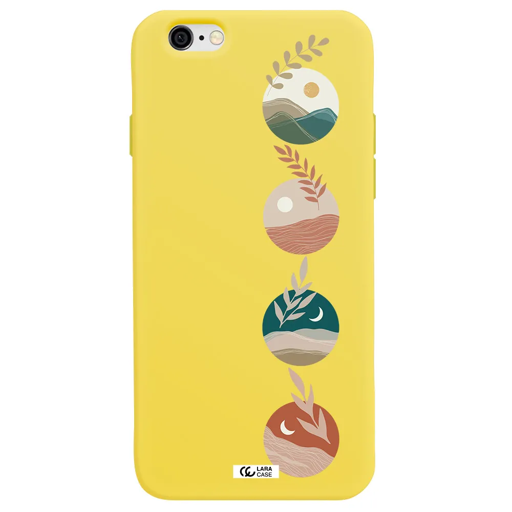 Natural Landscape Apple iPhone 6 Silicone canary yellow Case
