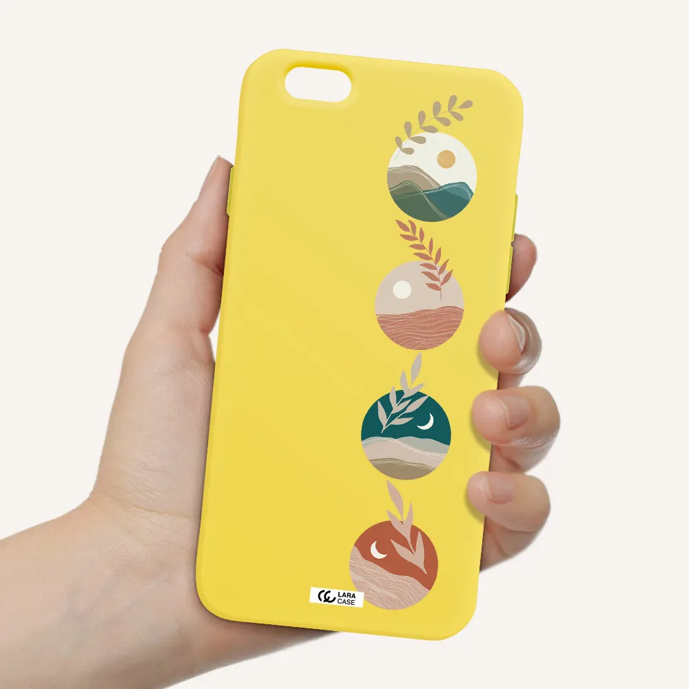 Natural Landscape Apple iPhone 6 Silicone canary yellow Case
