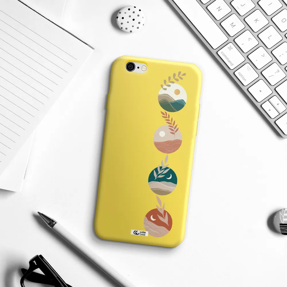 Natural Landscape Apple iPhone 6 Silicone canary yellow Case