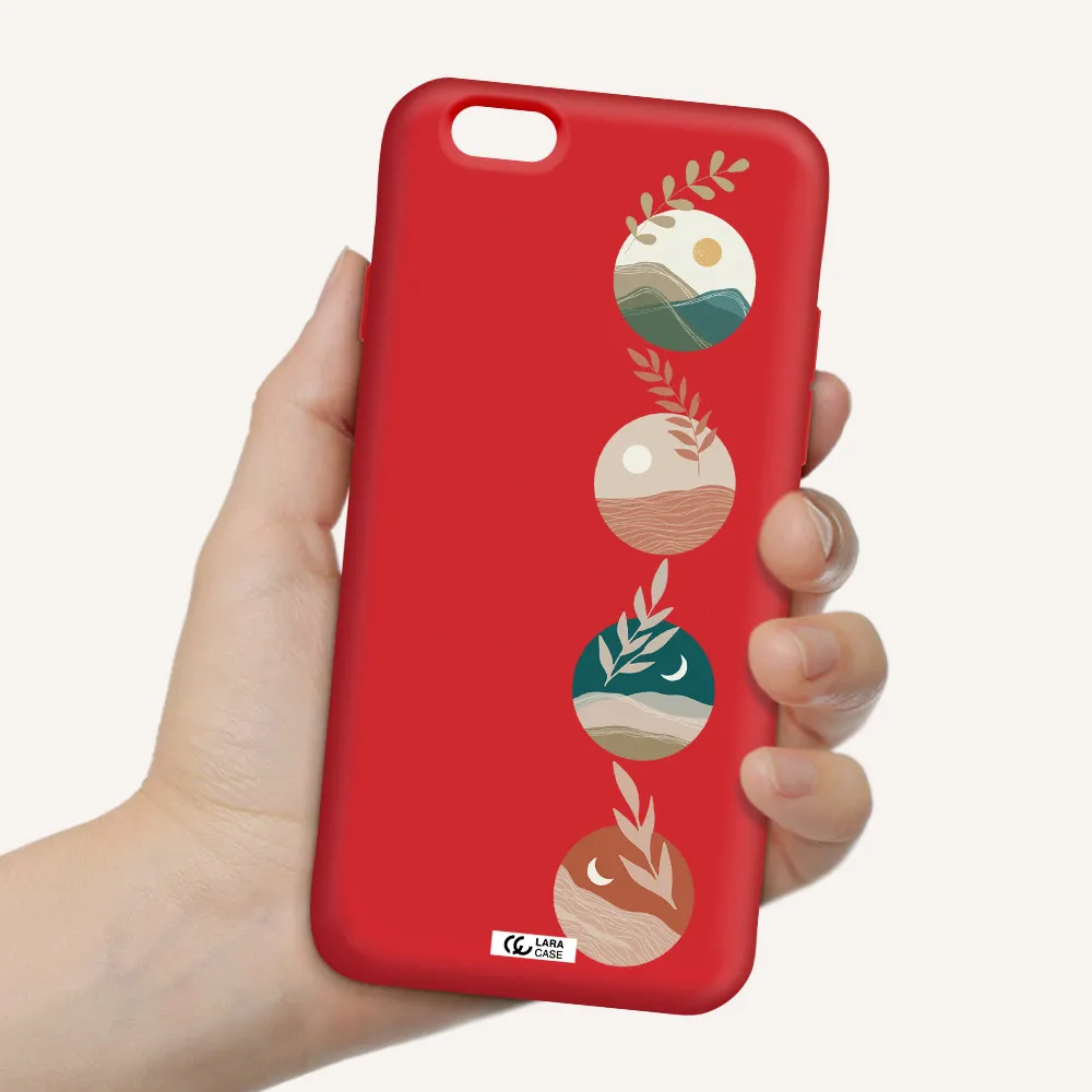 Natural Landscape Apple iPhone 6 Silicone Imperial Red Case