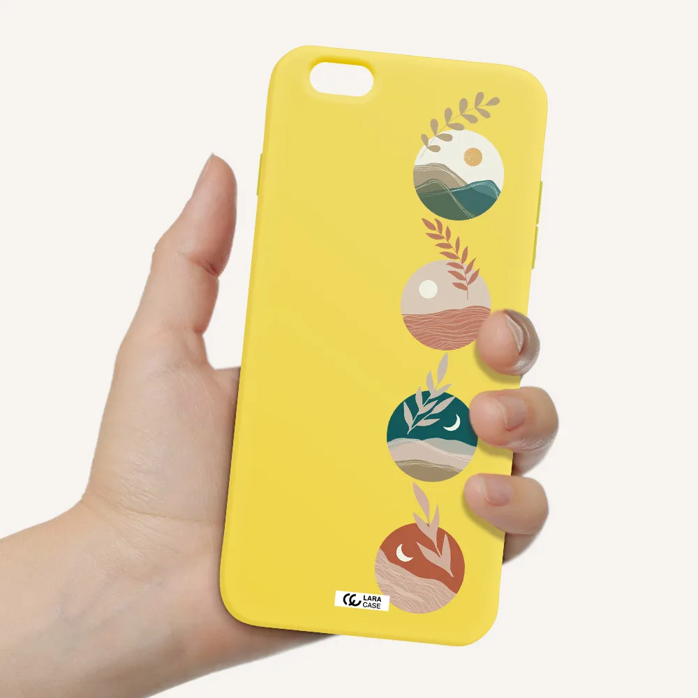 Natural Landscape Apple iPhone 6S Silicone canary yellow Case