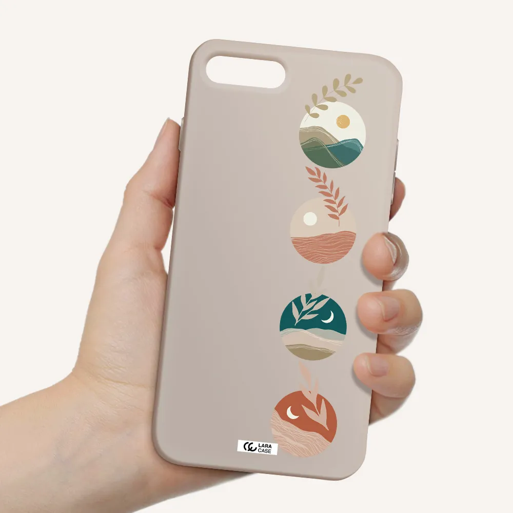 Natural Landscape Apple iPhone 8 plus Silicone Stone Case