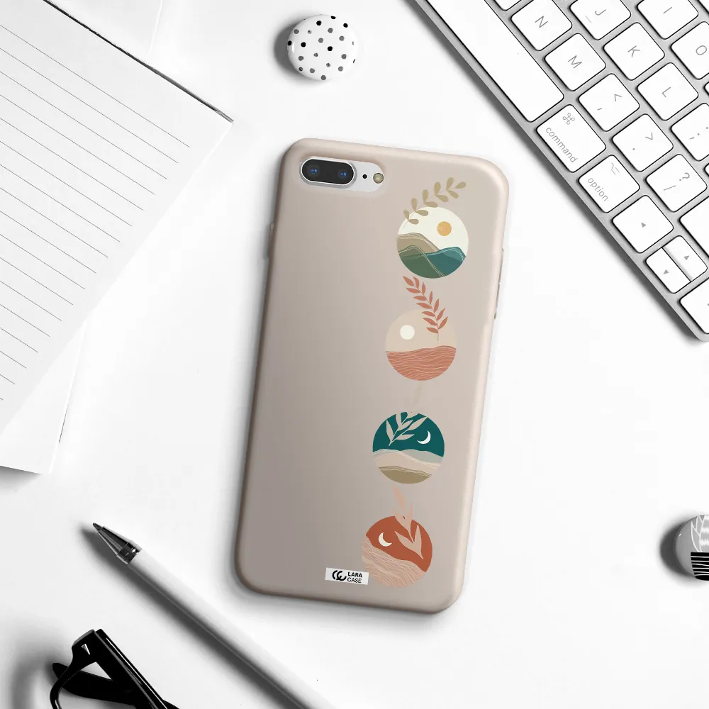 Natural Landscape Apple iPhone 8 plus Silicone Stone Case