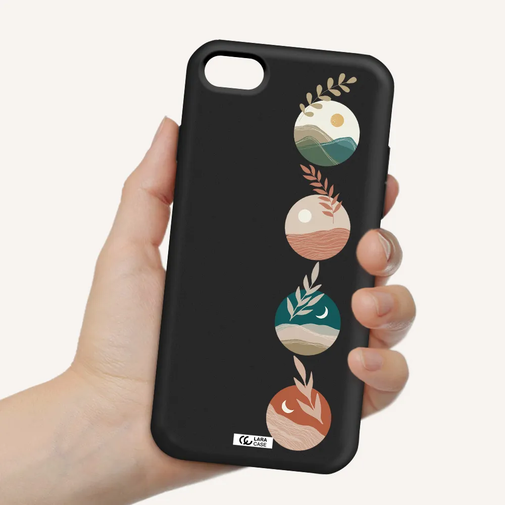 Natural Landscape Apple iPhone 8 Silicone black Case