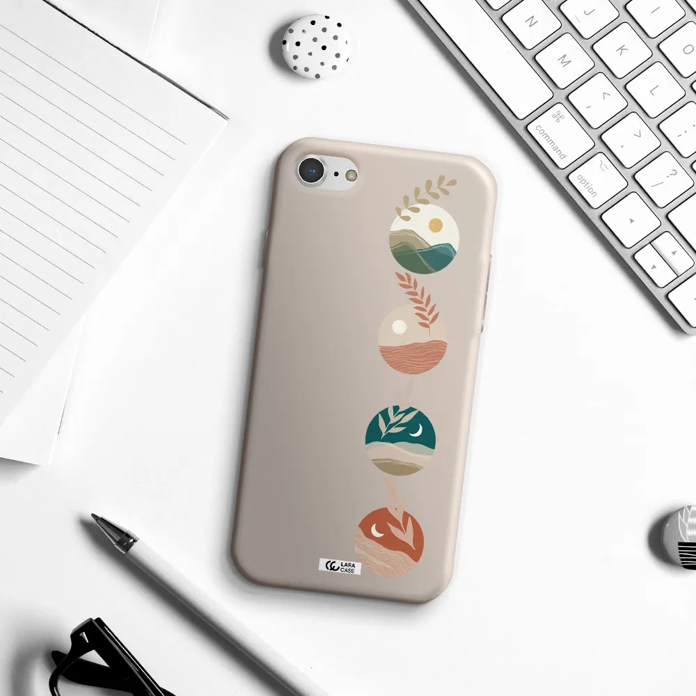 Natural Landscape Apple iPhone 8 Silicone Stone Case