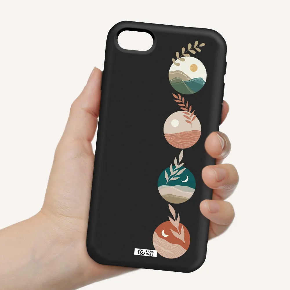 Natural Landscape Apple iPhone se 2020 Silicone black Case