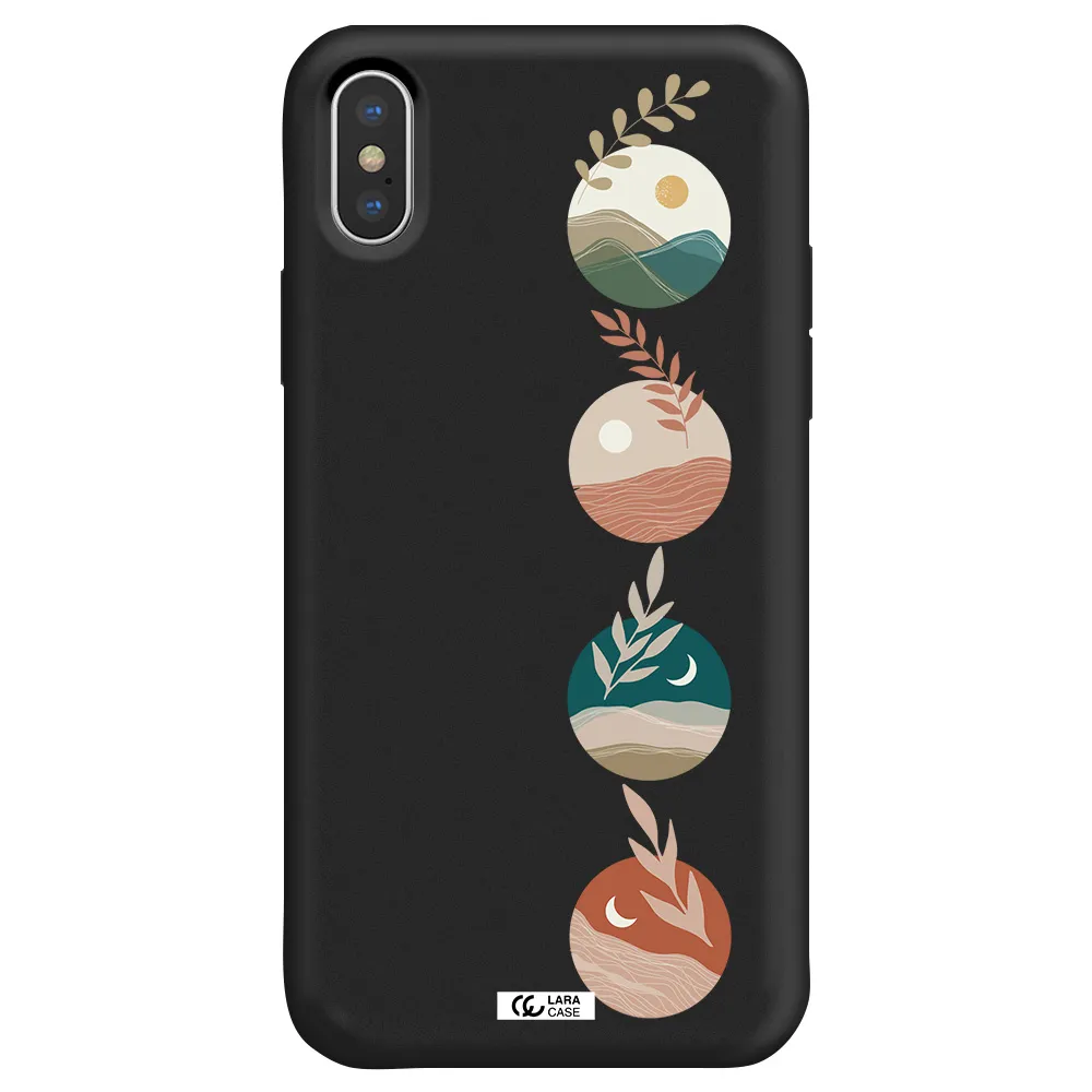 Natural Landscape Apple iPhone X Silicone black Case