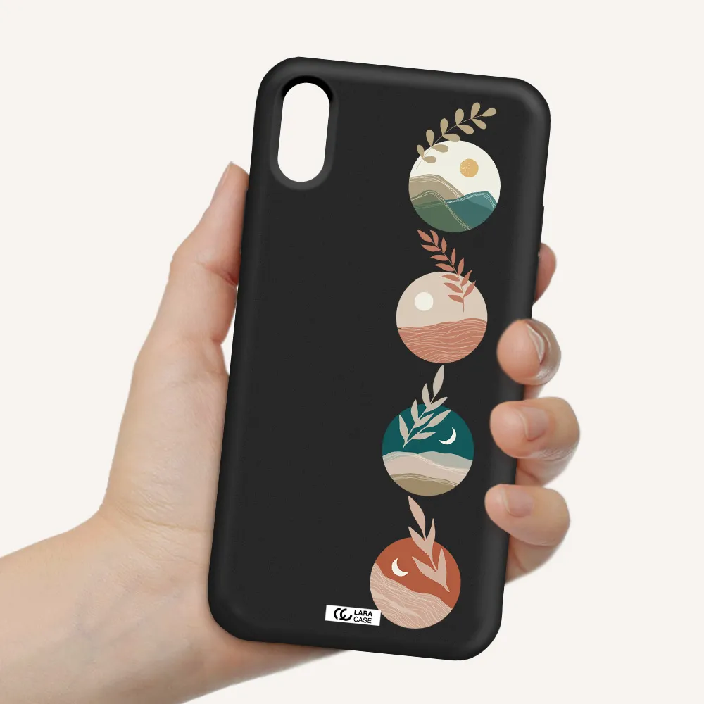 Natural Landscape Apple iPhone X Silicone black Case