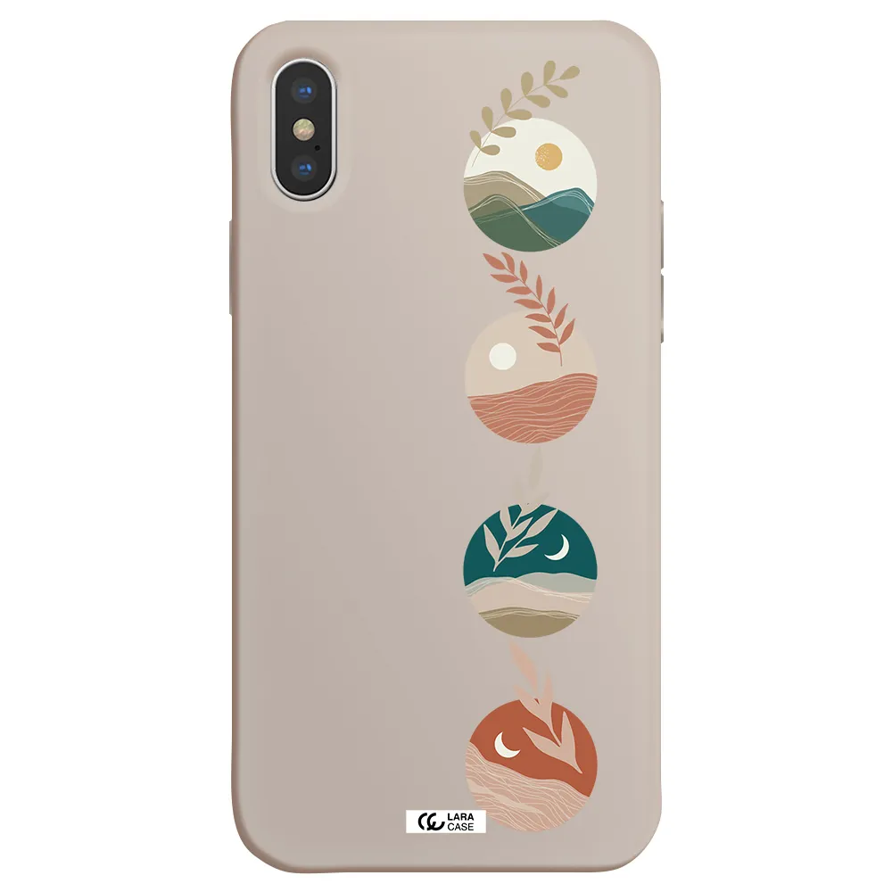 Natural Landscape Apple iPhone X Silicone Stone Case