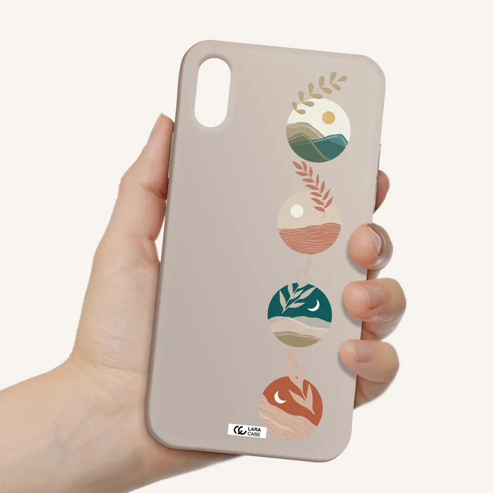 Natural Landscape Apple iPhone X Silicone Stone Case