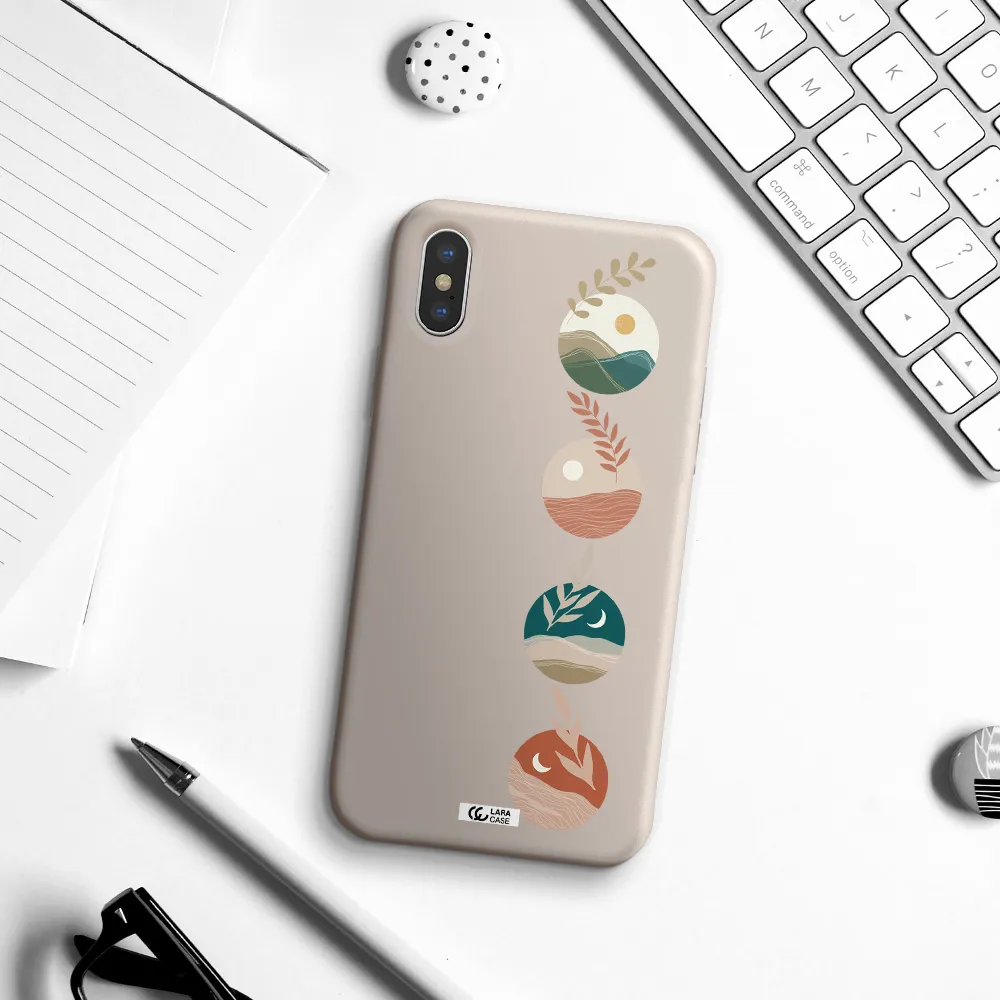 Natural Landscape Apple iPhone X Silicone Stone Case