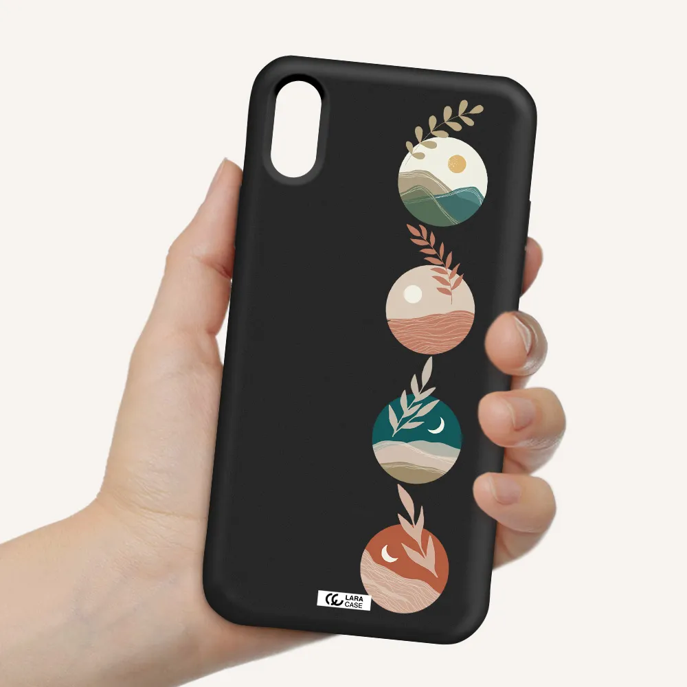 Natural Landscape Apple iPhone XS Silicone black Case