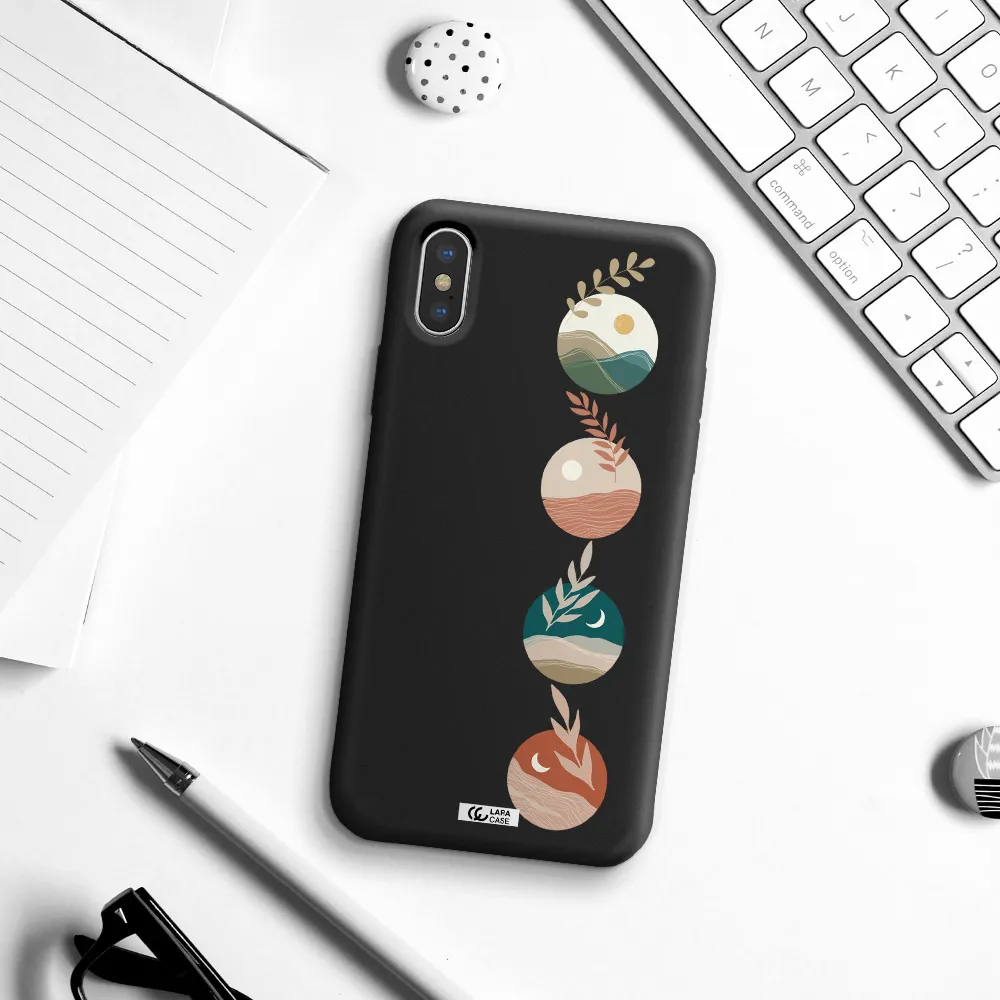 Natural Landscape Apple iPhone XS Silicone black Case