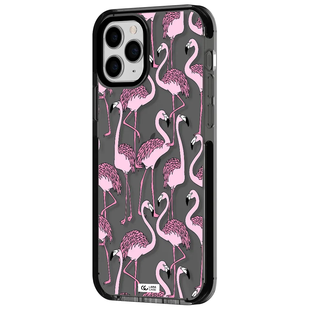 Flamingo Apple iPhone 11 pro impact Smoke Black Case