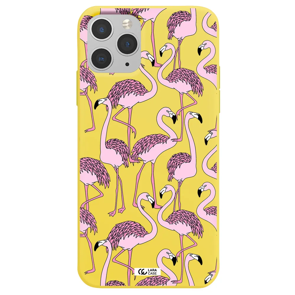 Flamingo Apple iPhone 11 pro max Silicone canary yellow Case