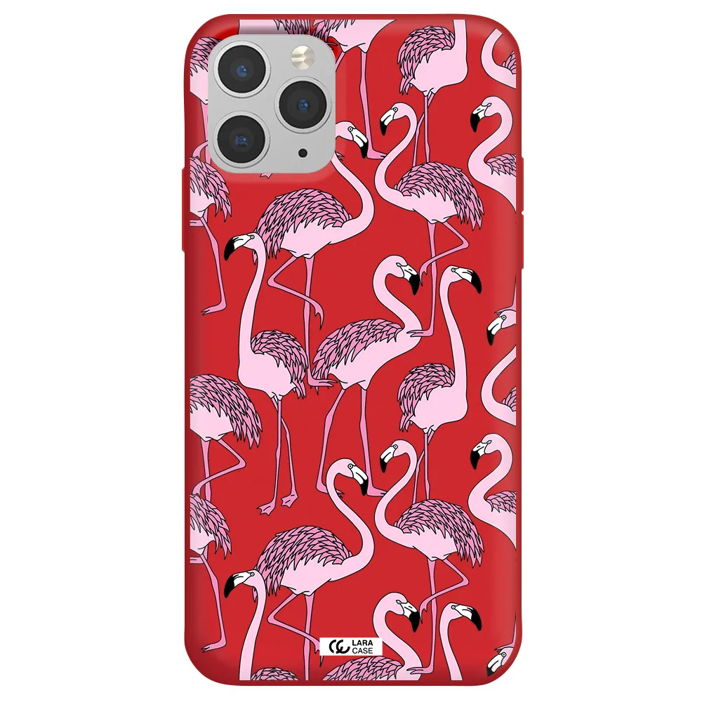 Flamingo Apple iPhone 11 pro max Silicone Imperial Red Case