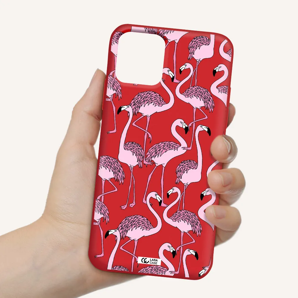 Flamingo Apple iPhone 11 pro max Silicone Imperial Red Case