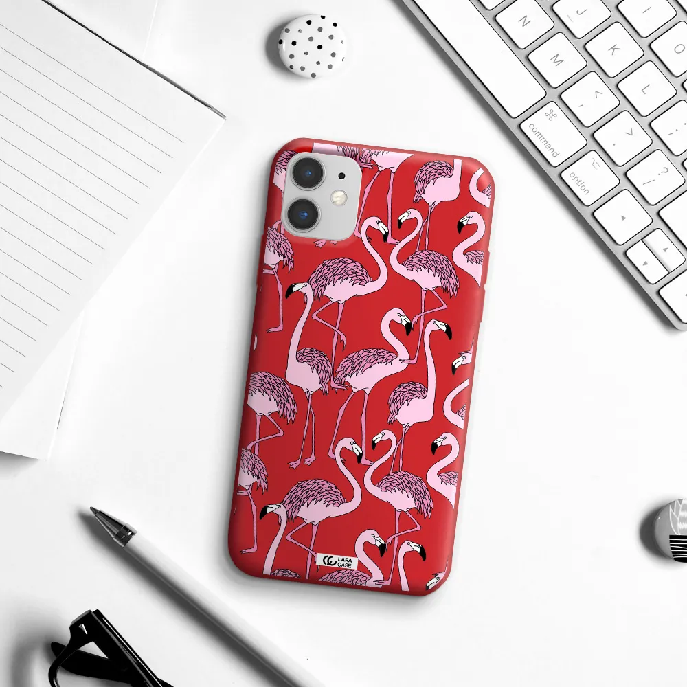 Flamingo Apple iPhone 11 Silicone Imperial Red Case