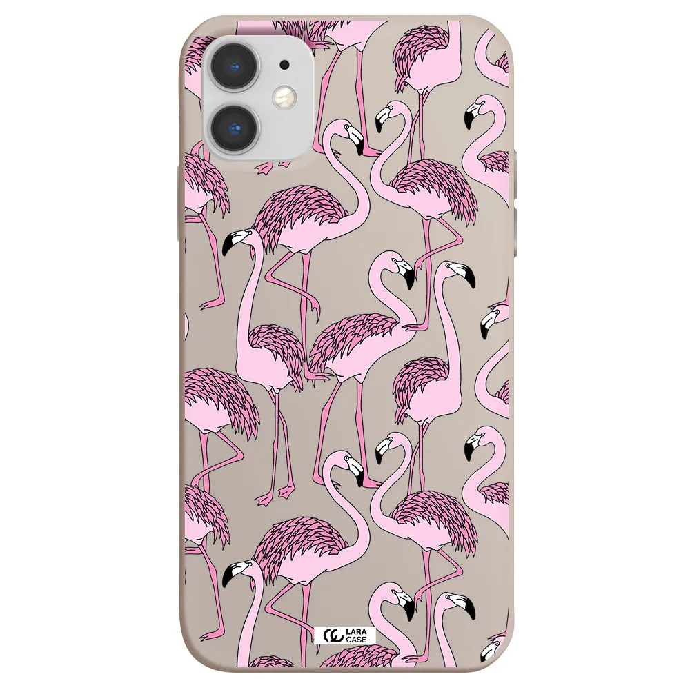 Flamingo Apple iPhone 11 Silicone Stone Case