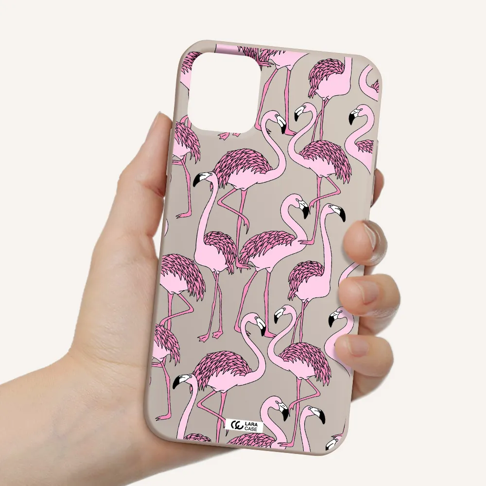 Flamingo Apple iPhone 11 Silicone Stone Case