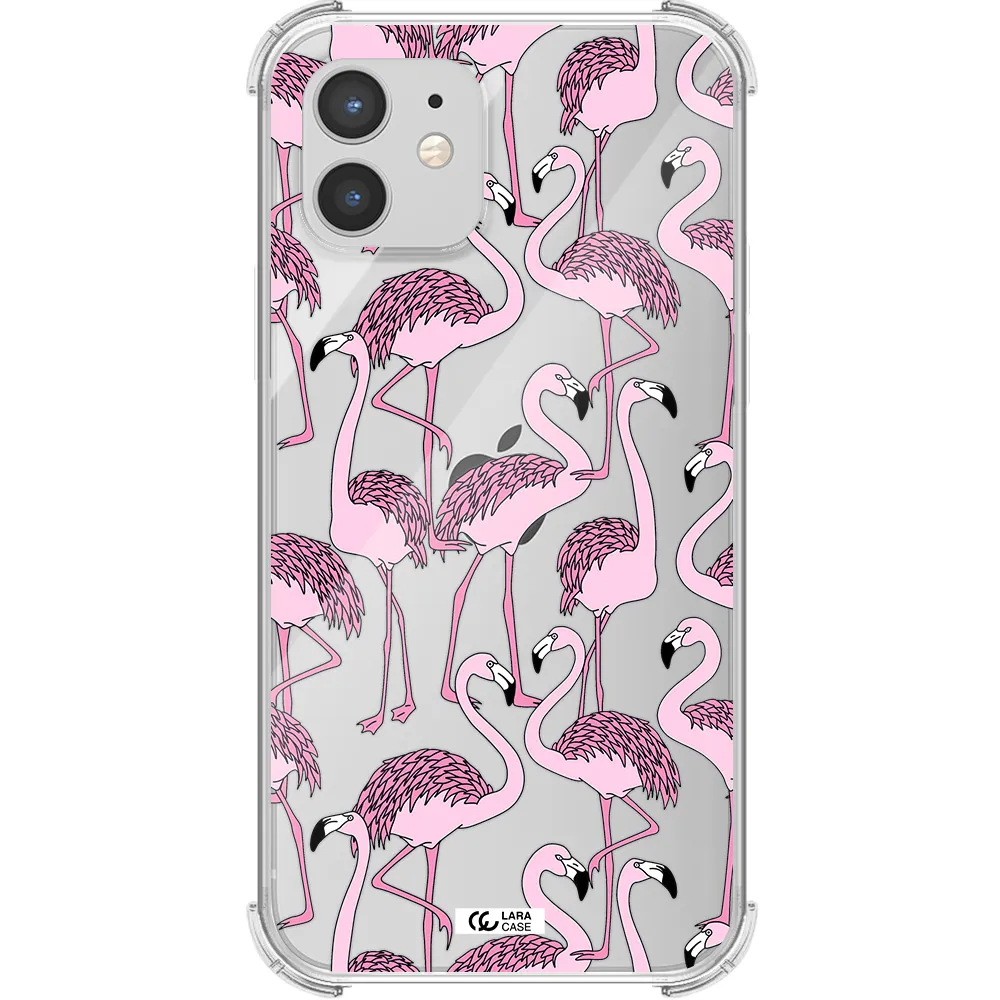 Flamingo Apple iPhone 12 Clear PC Case