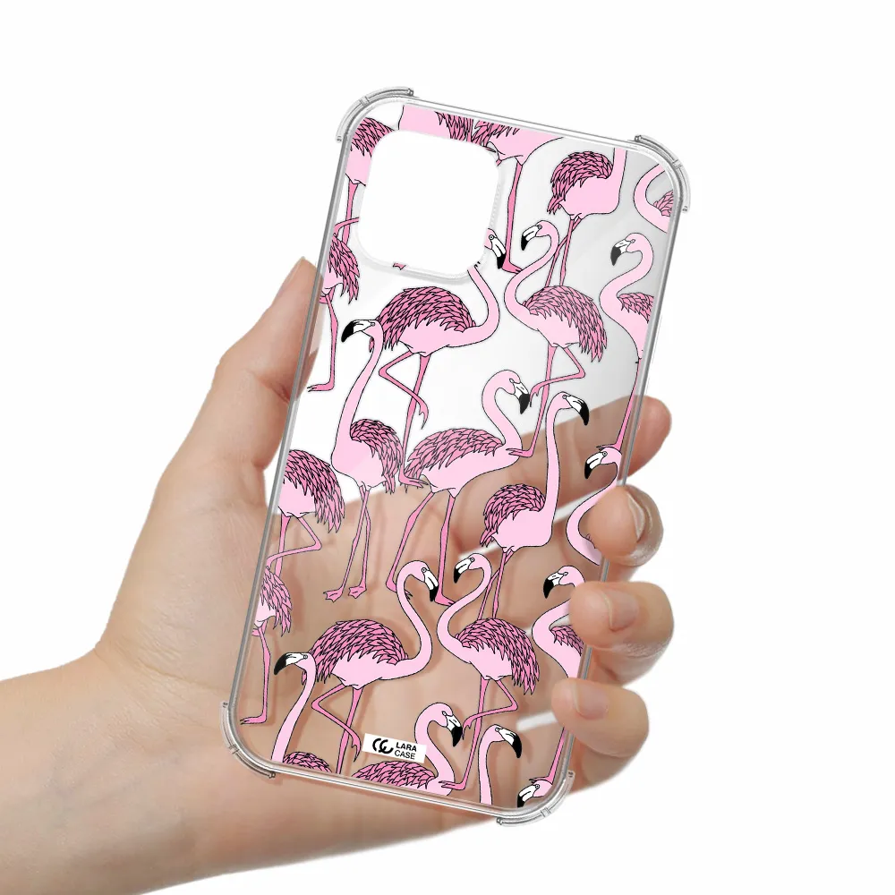 Flamingo Apple iPhone 12 Clear PC Case