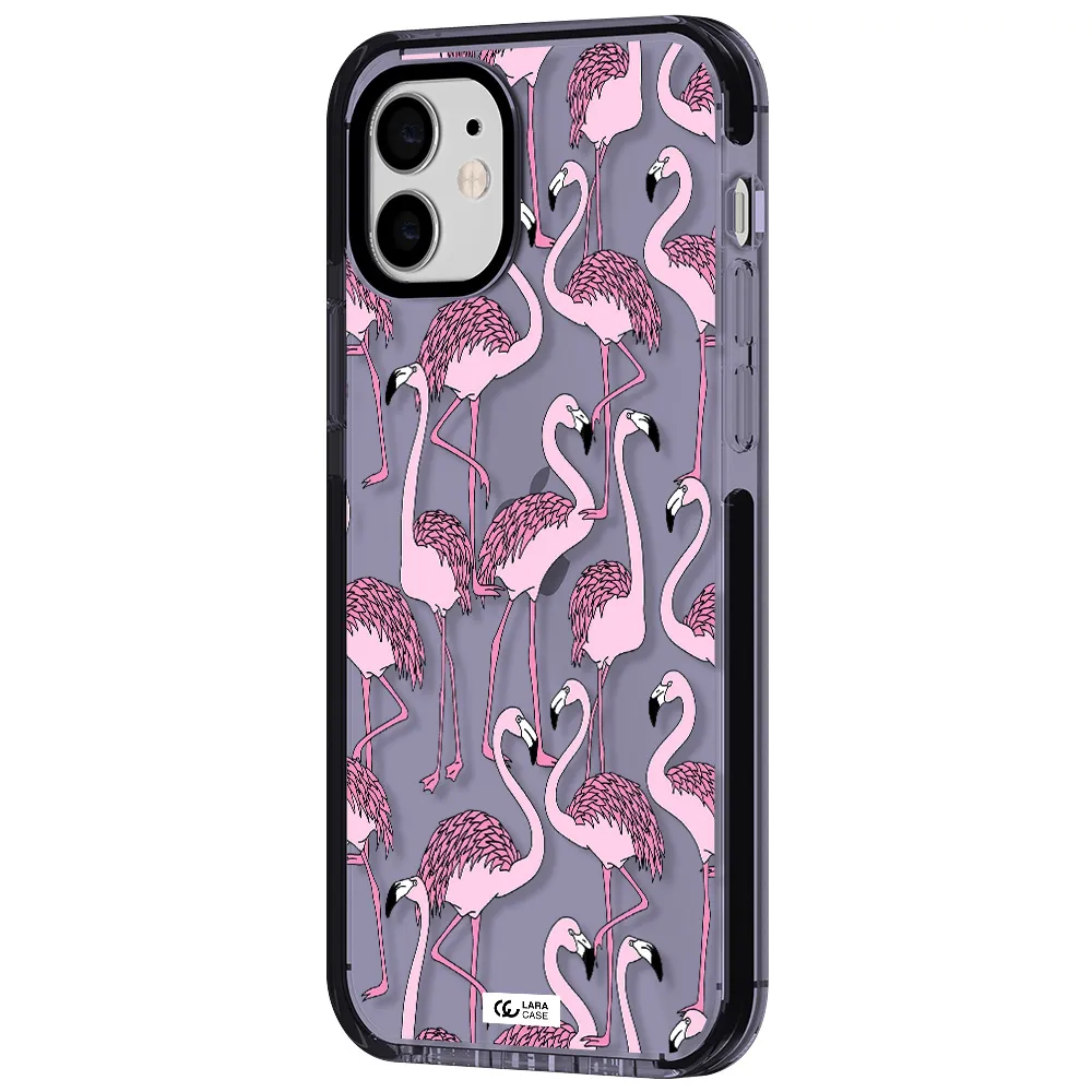 Flamingo Apple iPhone 12 impact Lilac Case