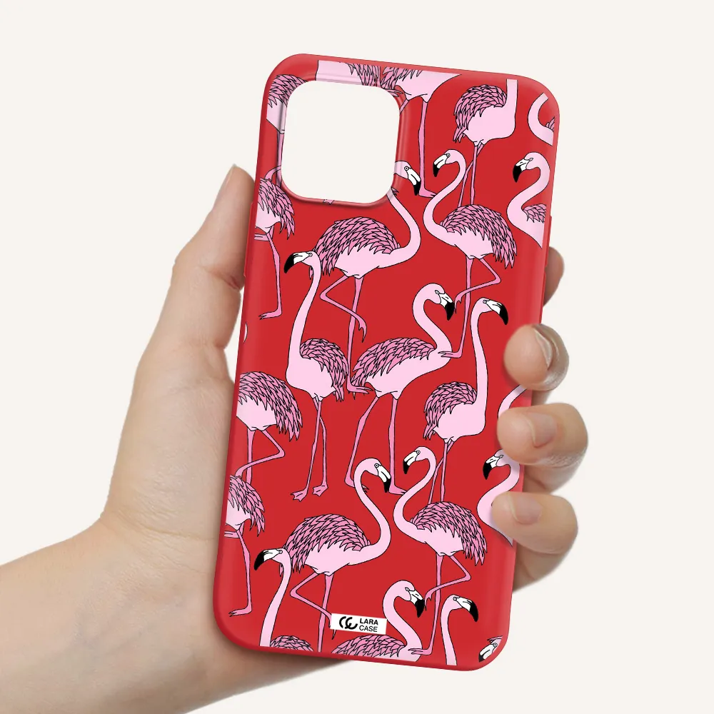 Flamingo Apple iPhone 12 mini Silicone Imperial Red Case